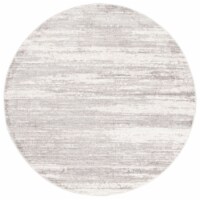 SAFAVIEH Skyler Collection SKY501F Light Grey / Ivory Rug 6-7 X 6-7 Round