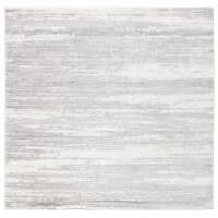 SAFAVIEH Skyler Collection SKY501F Light Grey / Ivory Rug 6-7 X 6-7 Square
