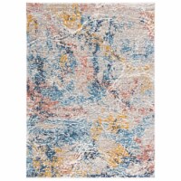 Safavieh MAD494F-9 9 x 12 ft. Madison 400 Contemporary Rectangle Power Loomed Rug, Grey & Ora