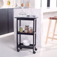 SAFAVIEH Bevin 2-Shelf Kitchen Cart Black