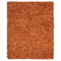 SAFAVIEH Leather Shag LSG601P Handwoven Orange Rug 8' x 10'