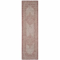 SAFAVIEH Outdoor CY8751-36512 Courtyard Lt Beige / Terracotta Rug 2' 3 x 6' 7