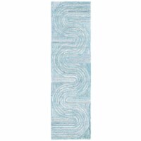 SAFAVIEH Southampton Collection SHA301M Handmade Blue Rug 2' 3  x 8'