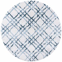 Martha Stewart Isabella Round Rug - Ivory/Turquoise