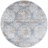 SAFAVIEH Martha Stewart Isabella MSR0958G Silver / Ivory Rug 6' 7 round