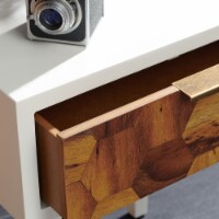 SAFAVIEH Nilo 1-Drawer Accent Table White / Natural