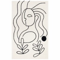 SAFAVIEH Fifth Avenue FTV111A Handmade Ivory / Black Rug 4' x 6'