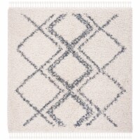 Safavieh PLX432A-5SQ 5 ft. 1 in. x 5 ft. 1 in. Pro Lux Shag 400 Contemporary Square Rug, Crea