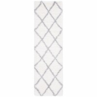 Safavieh FNT815A-210 2 ft.-3 in. x 10 ft. Fontana Shag 800 Power Loomed Runner Area Rug, Crea