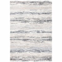 SAFAVIEH Fontana Shag Collection FNT842A Ivory / Grey Rug 3' x 5'