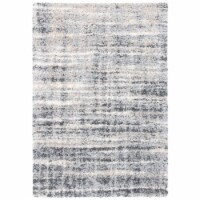 Safavieh FNT856G-24 2 ft. -3 in. x 4 ft. Fontana Shag 800 Runner Rug, Grey & Ivory