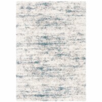 SAFAVIEH Fontana Shag Collection FNT873A Ivory / Teal Rug 3' x 5'