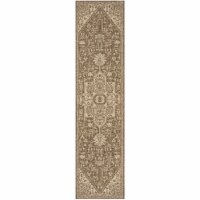 Safavieh LND138A-210 2 ft.-2 in. x 10 ft. Linden 100 Runner Rug - Creame & Beige