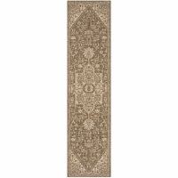 Safavieh LND138A-212 2 ft.-2 in. x 12 ft. Linden 100 Runner Rug - Creame & Beige