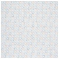 SAFAVIEH Rodeo Drive Collection RD102M Ivory / Blue Rug 6' square