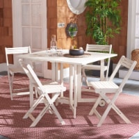 Safavieh PAT7001D Arvin Table & 4 Chairs, White