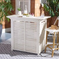 SAFAVIEH Outdoor Collection Monterey Bar Table White