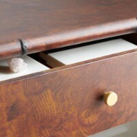 SAFAVIEH Tudor 2-Shelf Console Table Dark Brown / Gold