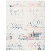 Safavieh TUL229C-10 10 x 13 ft. Tulum Boho Moroccan Distressed Area Rug, Ivory & Blue