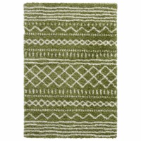 SAFAVIEH Arizona Shag Collection ASG741X Green/Ivory Rug 5' 1  x 7' 6