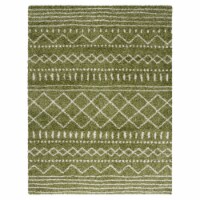 SAFAVIEH Arizona Shag Collection ASG741X Green/Ivory Rug 8' x 10'