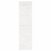 SAFAVIEH Berber Shag BER165C Cream / Light Grey Rug 2' x 14'