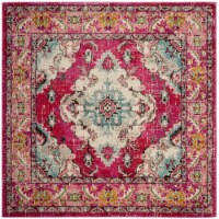 SAFAVIEH Monaco Collection MNC243D Pink / Multi Rug 3' square