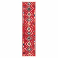 SAFAVIEH Farmhouse Collection FMH599Q Red/Gold Rug 2' 2 x 7'