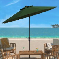 SAFAVIEH Outdoor Collection Ortega 9-Foot Tilt Crank Umbrella Hunter Green