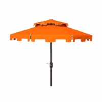 Safavieh PAT8200G 9 ft. Zimmerman Double Top Umbrella, Orange & White