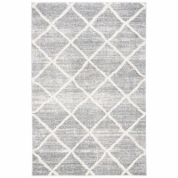 Martha Stewart Collection Lucia Shag Accent Rug - White/Light Gray
