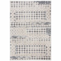Martha Stewart Collection Lucia Shag Diamond Accent Rug - White/Light Gray