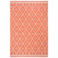 SAFAVIEH Outdoor CY6303-231 Courtyard Terracotta / Lt Beige Rug 2' 7 x 5'