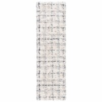 SAFAVIEH Fontana Shag Collection FNT868F Grey / Ivory Rug 2' 3  x 12'