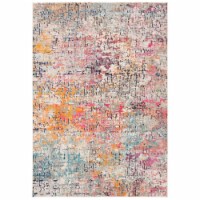 SAFAVIEH Madison Collection MAD460A Grey / Pink Rug 8' round