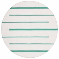 SAFAVIEH Montauk MTK311X Handwoven Ivory /Dark Green Rug 6' round