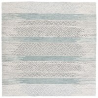 SAFAVIEH Metro MET804F Handmade Natural / Light Grey Rug 6' square