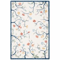 SAFAVIEH Metro MET120A Handmade Ivory / Blue Rug 4' x 6'