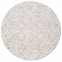 SAFAVIEH Metro MET987T Handmade Light Brown / Ivory Rug 6' round