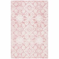 SAFAVIEH Metro MET987U Handmade Dark Pink / Ivory Rug 4' x 6'