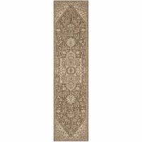 SAFAVIEH Indoor Outdoor BHS138A Beach House Cream / Beige Rug 2' 2 x 6'