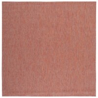 SAFAVIEH Outdoor BHS218P Beach House Collection Rust Rug 4' square