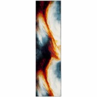 SAFAVIEH Galaxy Collection GAL112D Orange / Multi Rug 2' 3 x 10'