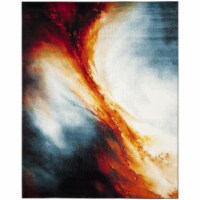 SAFAVIEH Galaxy Collection GAL112D Orange / Multi Rug 6' 7 x 9'