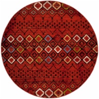 SAFAVIEH Amsterdam AMS108D Terracotta / Multi Rug 8' round