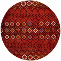 SAFAVIEH Amsterdam AMS108D Terracotta / Multi Rug 8' round