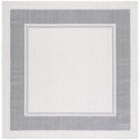 Martha Stewart Courtyard Indoor Outdoor Square Area Rug - Ivory / Grey