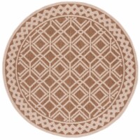 SAFAVIEH Martha Stewart Outdoor MSRO374B Camel/ Beige Rug 6' 7 round