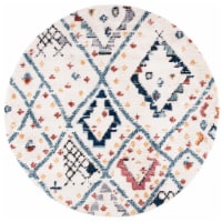 SAFAVIEH Morocco Collection MRC921A Ivory / Multi Rug 3' round