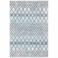 SAFAVIEH Amsterdam AMS115L Light Blue / Ivory Rug 4' x 6'